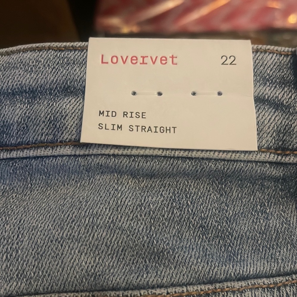 PLUS Size -90’s straight Leg Mid Rise Jean - Picture 4 of 5